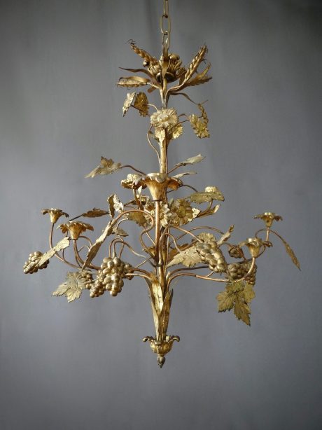 19th century French gilt bronze chandelier c. 1890