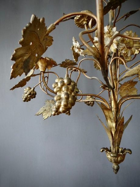 19th century French gilt bronze chandelier c. 1890