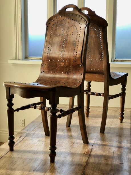 Set of four antique bistrot chairs c.1900