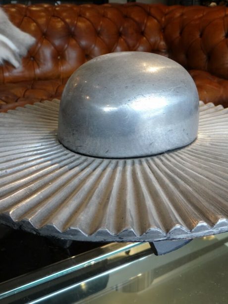 Vintage English cast aluminium millinery hat block