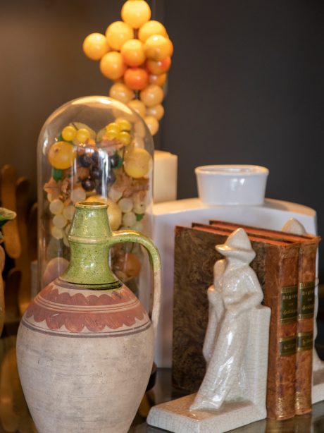 A Spanish glazed and decorated stoneware water jug c.1860