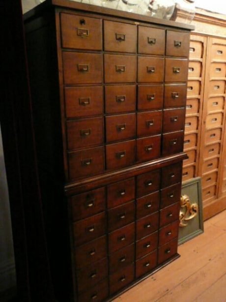 Polished oak filing cabinet from France c.1930