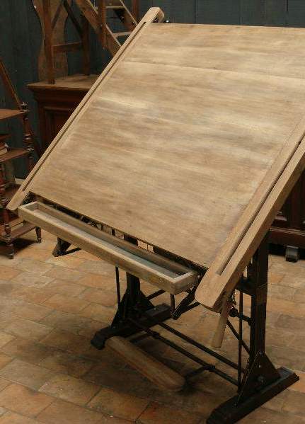 Belgian Architects drafting board c.1890-1900 (bleached oak)