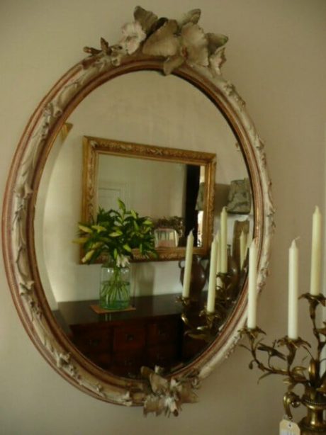 19th century French oval mirror c.1900