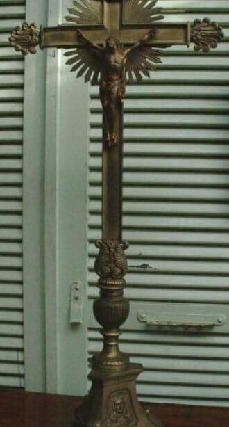 Antique French bronze crucifix c.1870