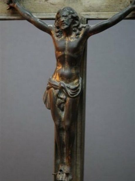 Antique Brass crucifix c.1870