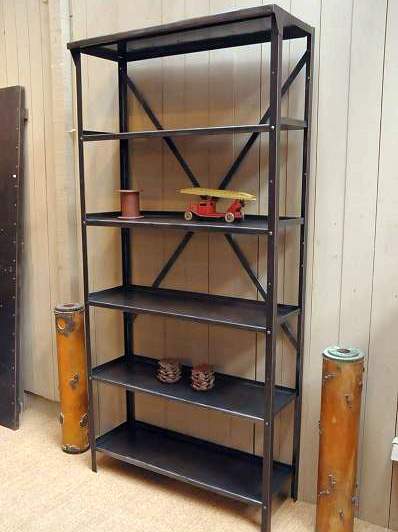 Etagere industrial shelving unit in metal c.1950