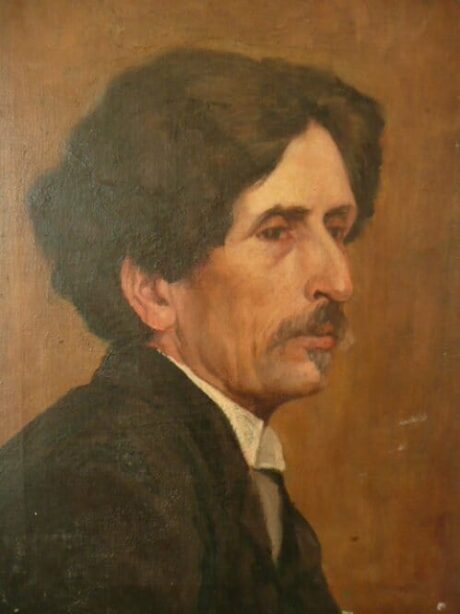 Male oil portrait from turn of the century unsigned