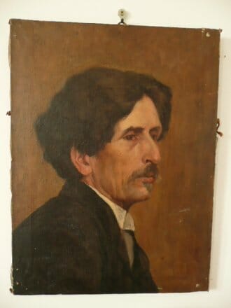 Male oil portrait from turn of the century unsigned