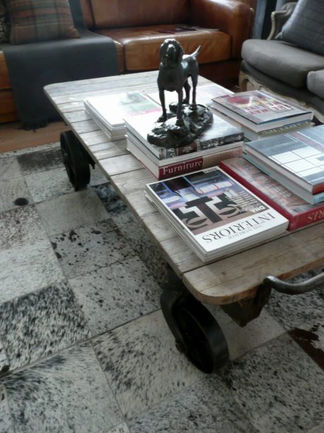 French SNCF train trolley coffee tables c.1930