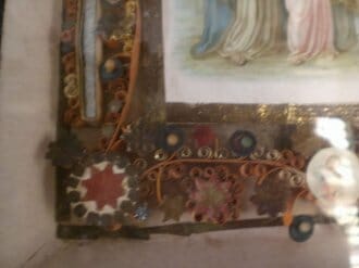 Vintage French framed reliquary