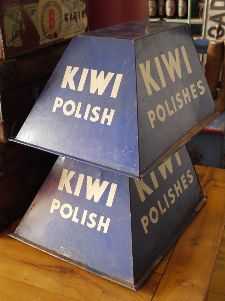 Vintage Kiwi Shoe Shine Box from 
