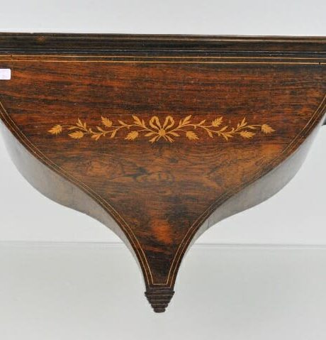 Charles X period wall console in rosewood marquetry