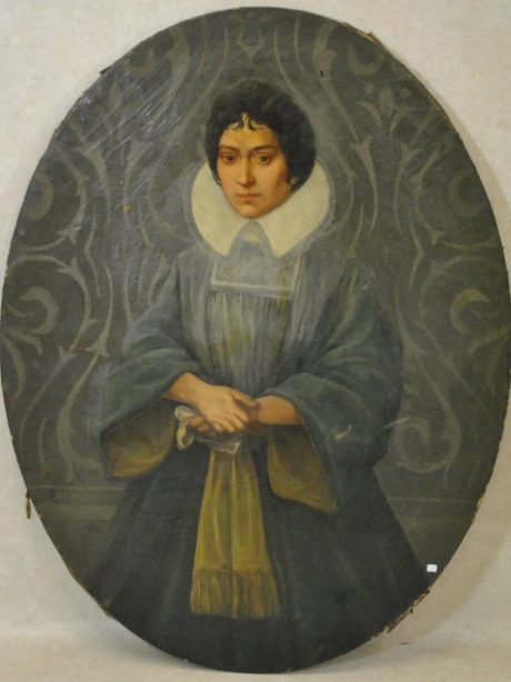 19th century oil portrait of a lady