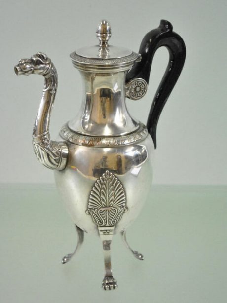 Continental silver plated Empire style cafetiere