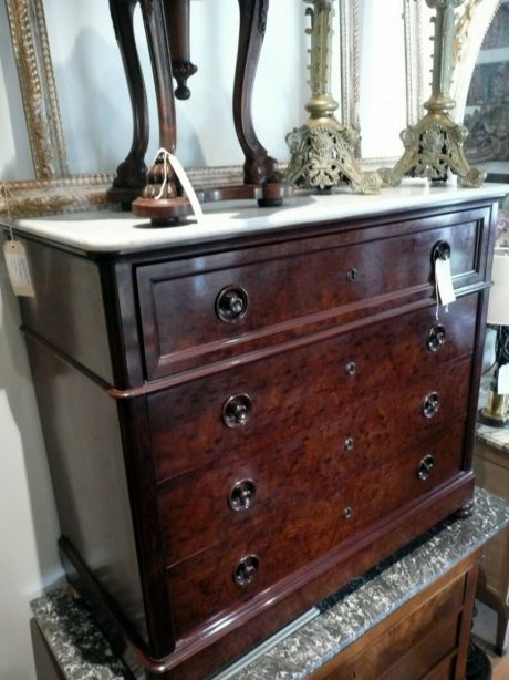 Mahogany Commode/Desk with marble top c.1850