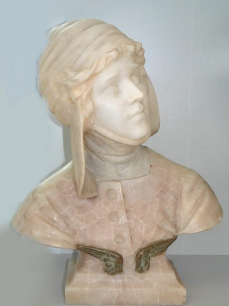 Marble and alabaster bust  