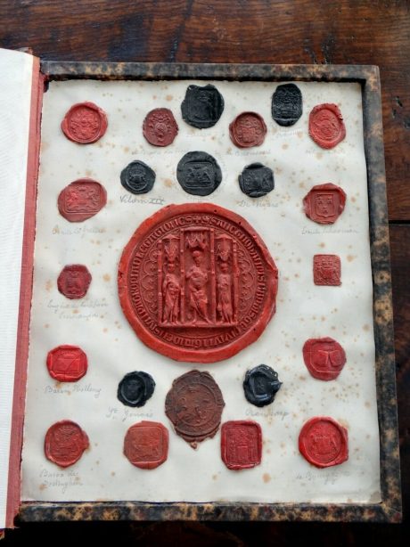 A collection of French 19th century ancient wax seals