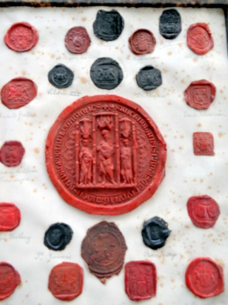 A collection of French 19th century ancient wax seals