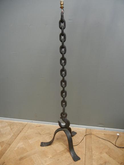 Metal chain standing lamp c.1950