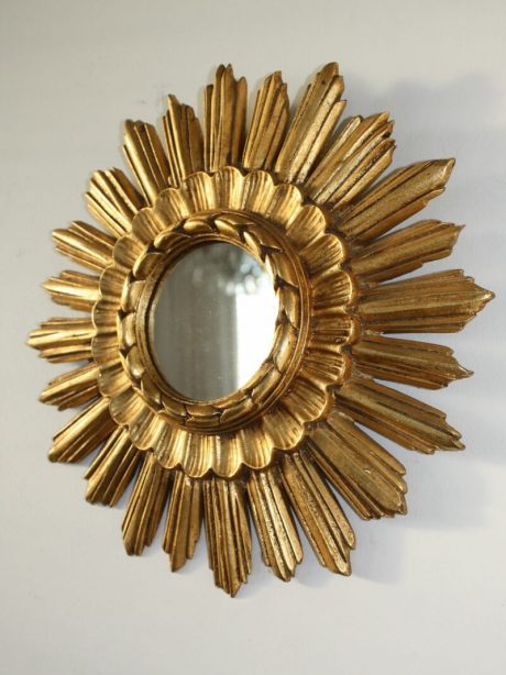 1940's French gilded starburst mirror