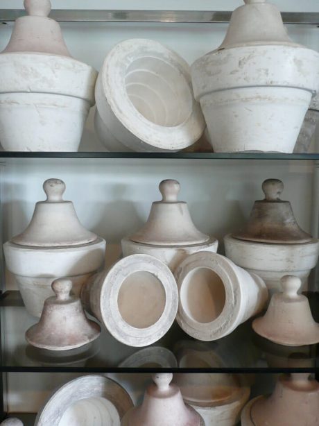 Collection of pot moulds from the Longchamp company c.1950