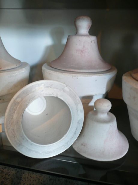 Collection of pot moulds from the Longchamp company c.1950