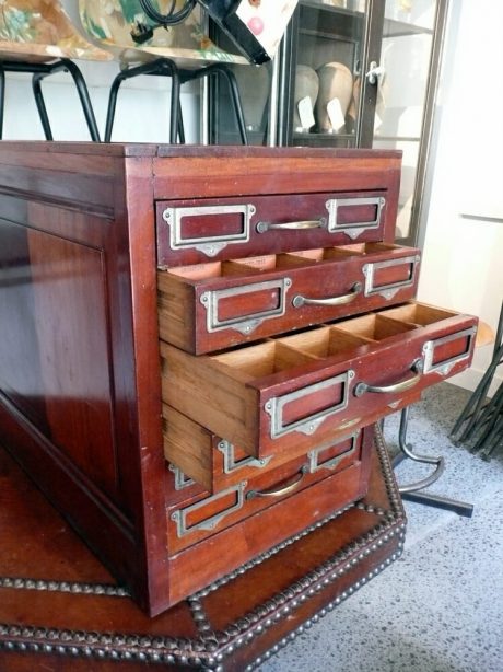 Stamp collectors mahogany cabinet with six drawers c.1920