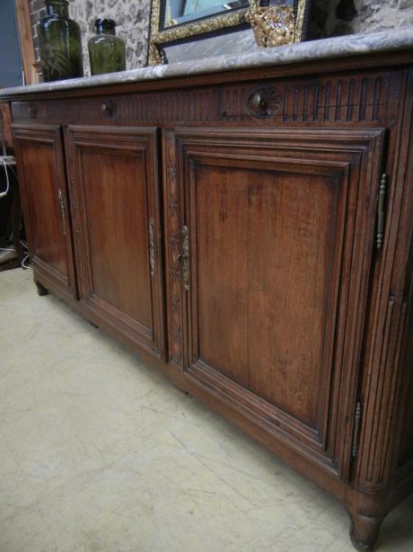 French oak sideboard with marble top c.1900