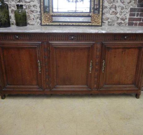 French oak sideboard with marble top c.1900