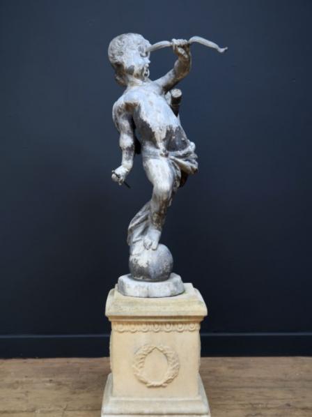 English well cast lead winged cupid c.1930 - 1950