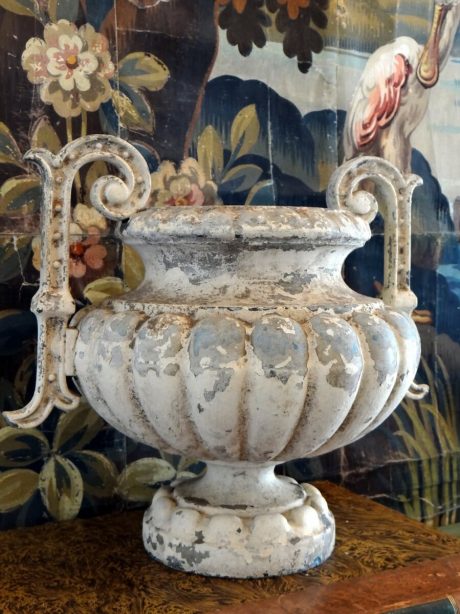 19th century Empire style French iron urn c.1870