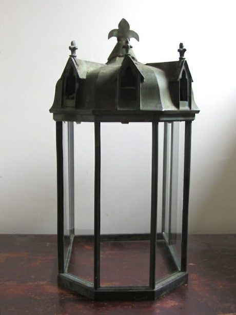 Nineteenth century bronze wall lantern