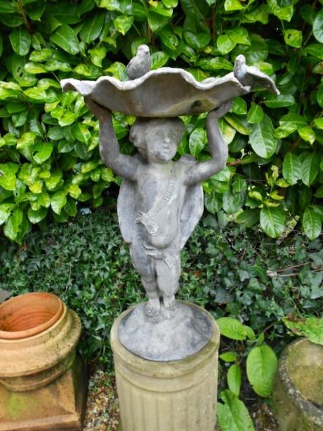 Nicely patinated Lead Bird bath