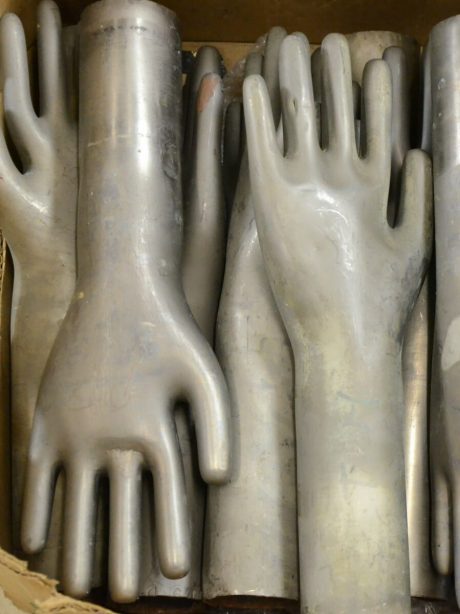 Metal coated copper factory glove moulds
