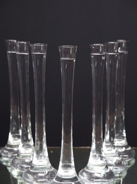 Seven English Florist's glass vases c.1900