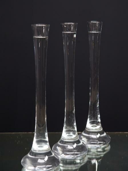 Seven English Florist's glass vases c.1900