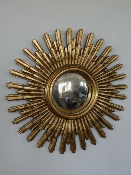 1960's French gilded starburst mirror
