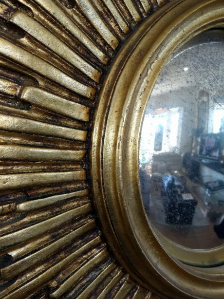 1960's French gilded starburst mirror