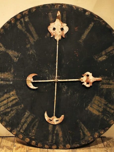 Antique French iron clock face c.1840