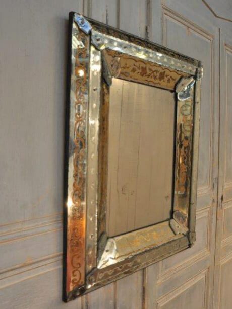 1940's Italian mirror with eglomised detail