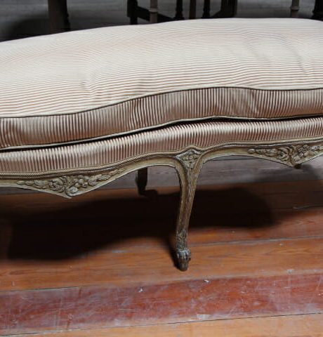 French LXV painted bench seat c.1900