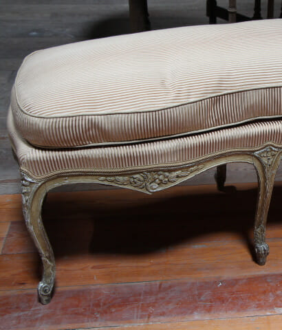 French LXV painted bench seat c.1900