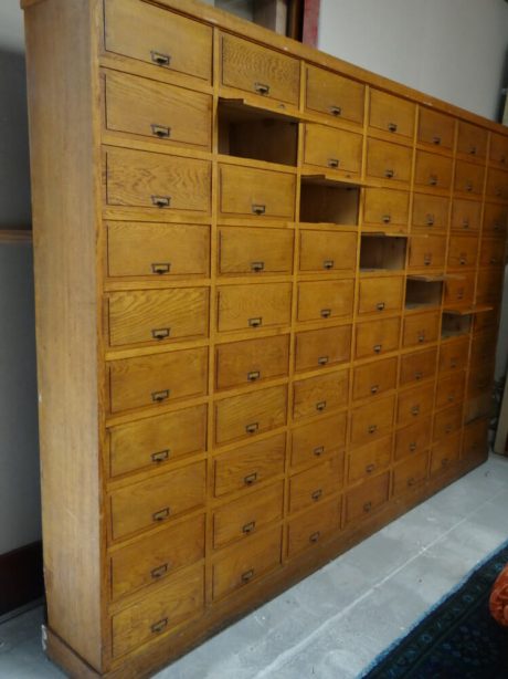 Large French oak filing cabinet c.1920