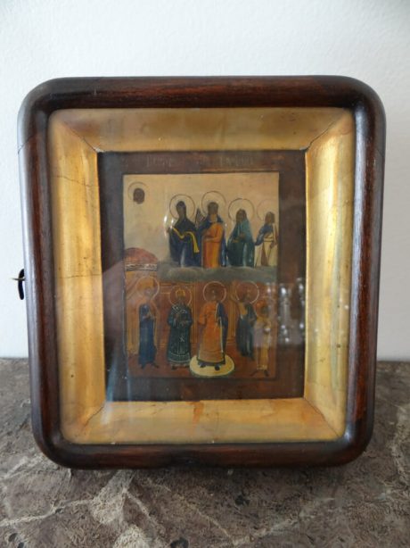 19th century framed icon painting c.1880