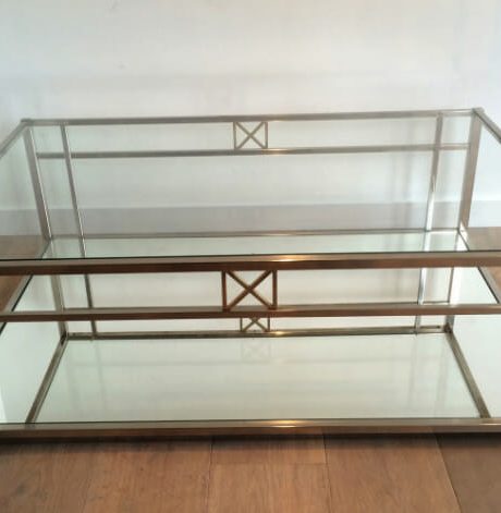 Chrome and brass coffee table c.1970