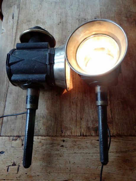 A pair of 19th century English rear coaching lamps