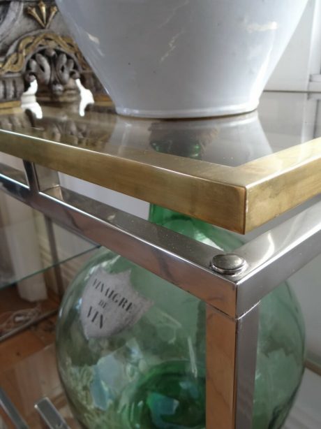 Chrome and glass console table in the style of Willy Rizzo c.1970