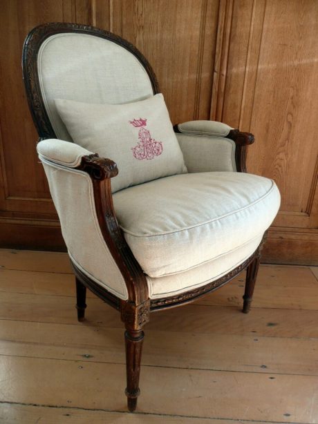 Pair of 1920's French Beechwood chairs