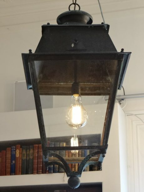Antique French Copper hanging lantern c.1900